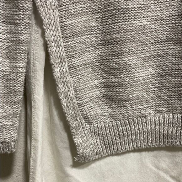 Moth Anthropologie Gray Knit‎ & White Blouse Layered Two in One Top | XS - Picture 6 of 12